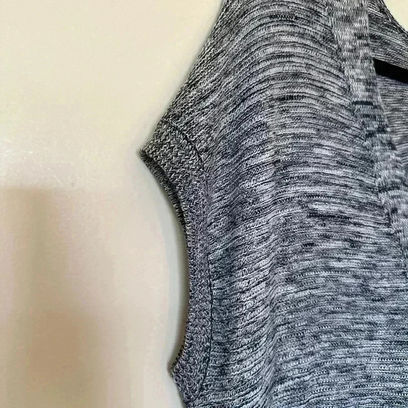 Like New Condition Black and White Vince Short Sleeve V-Neck Sweater - Picture 3 of 7